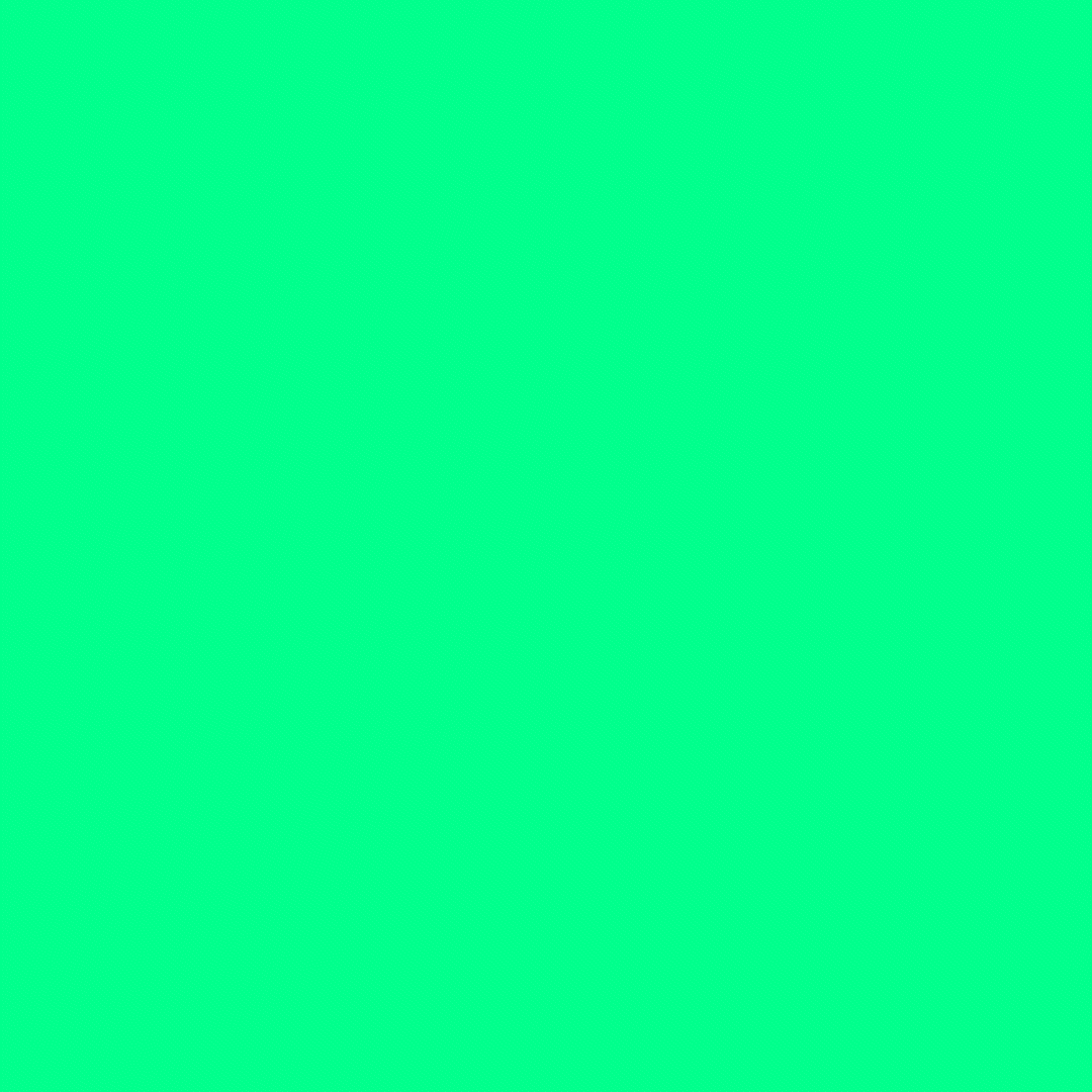 Animation GIF du logo Block BFC – icône et typographie blanche en construction sur fond vert vif, motion design identité visuelle